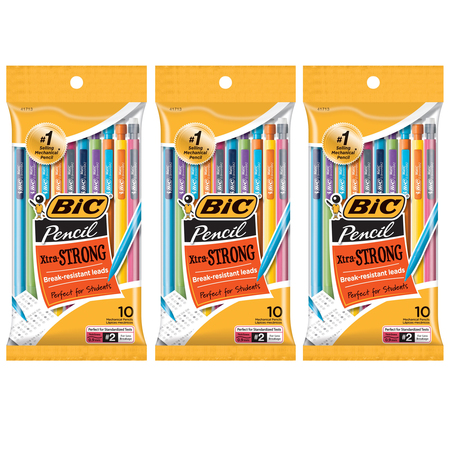 BIC Mechanical Pencils, 0.9mm, 10 Per Pack, PK3 MPLWP101BK
